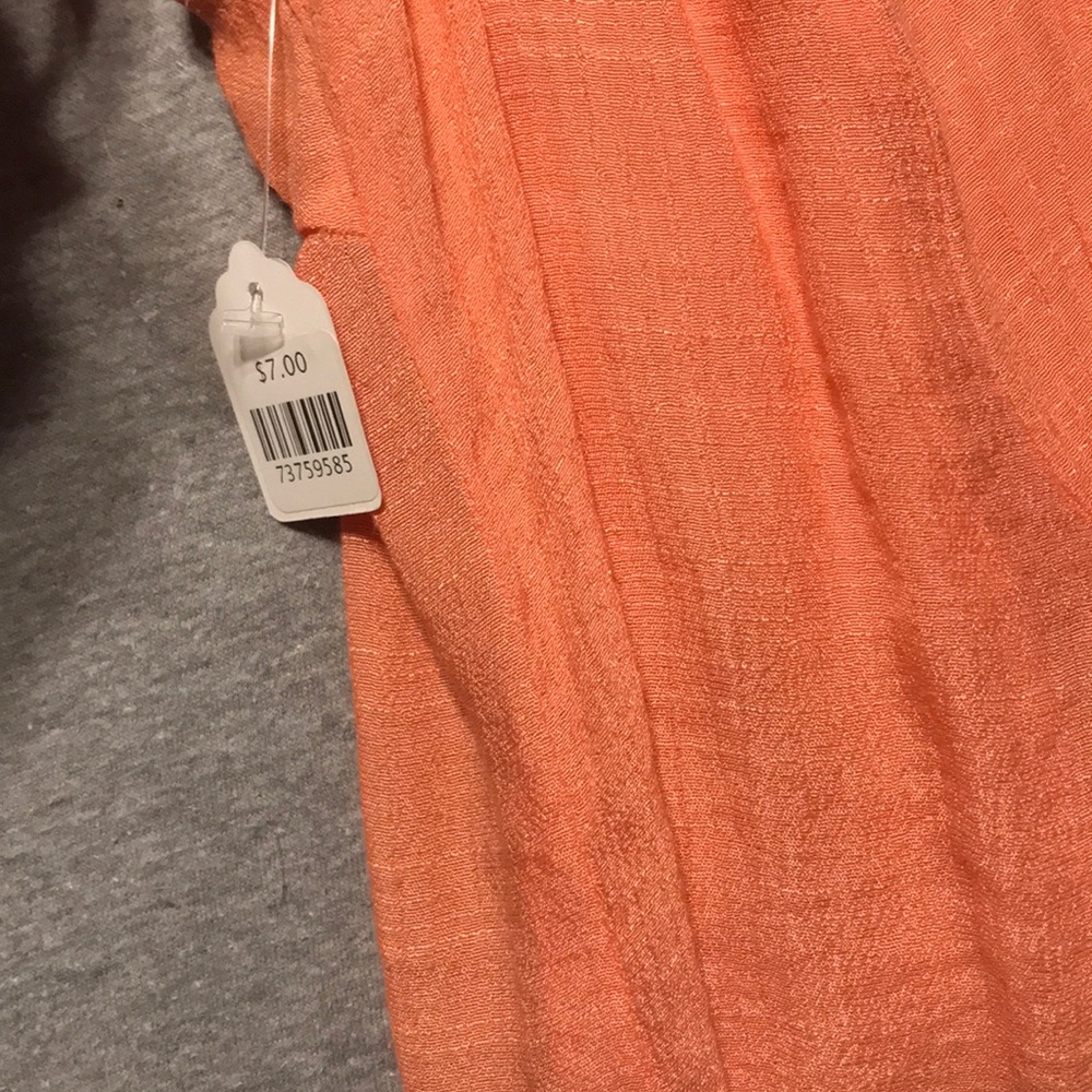 Orange button down tie tank - Picture 2 of 2